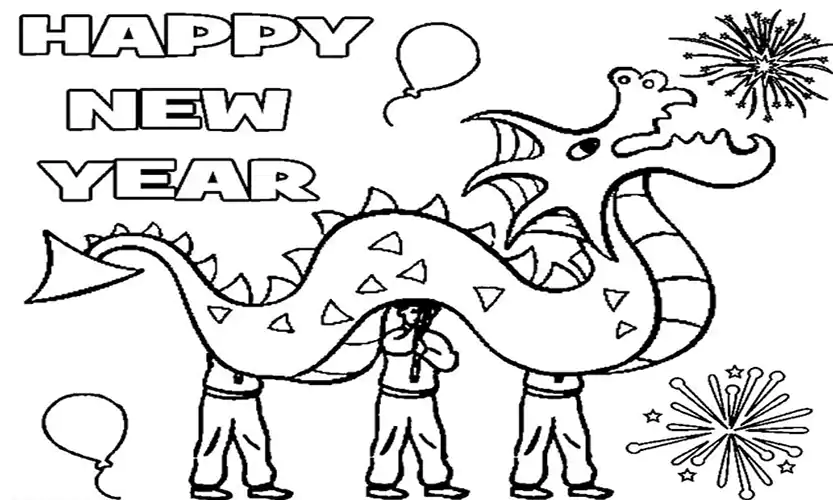 chinese new year animals coloring pages