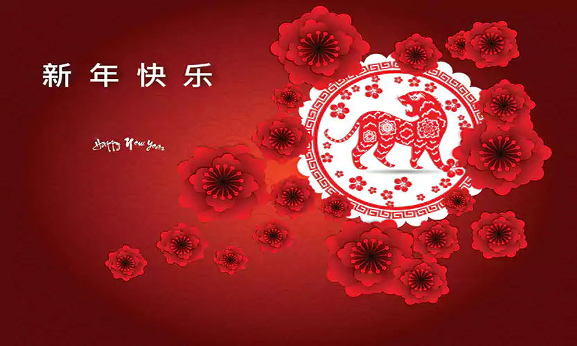 chinese new year background tiger