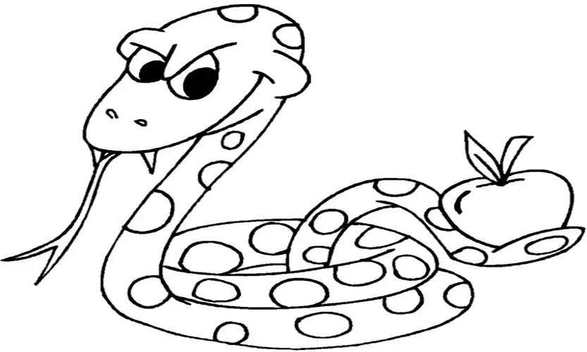 chinese new year snake coloring page