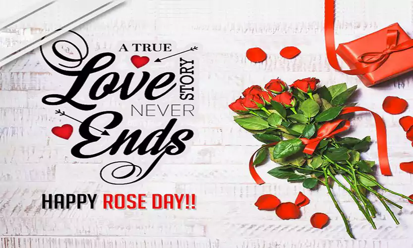 happy rose day greeting card