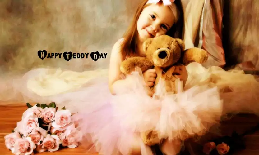 happy teddy day HD wallpaper