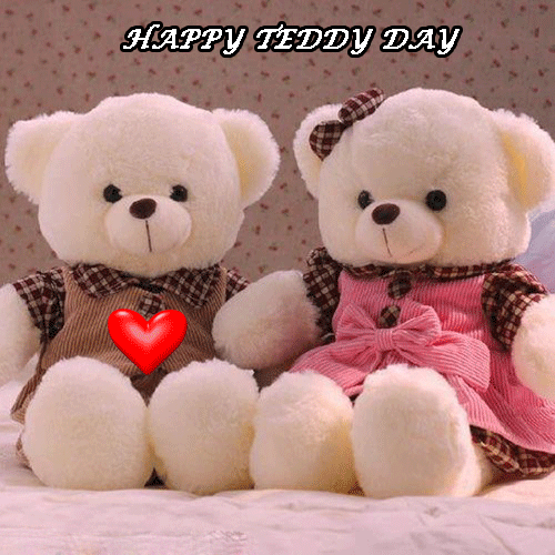 happy teddy day gif