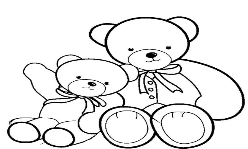 teddy day coloring page