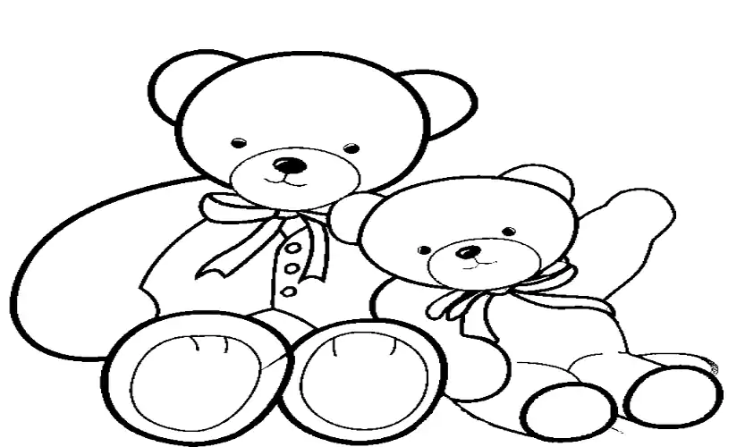 teddy day coloring page