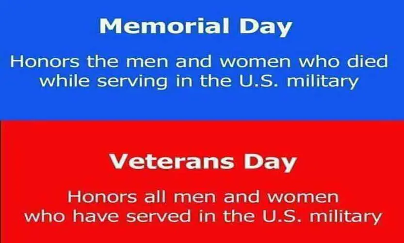 Memorial Day VS Veterans Day Meme