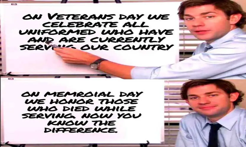 Memorial Day VS Veterans Day Meme