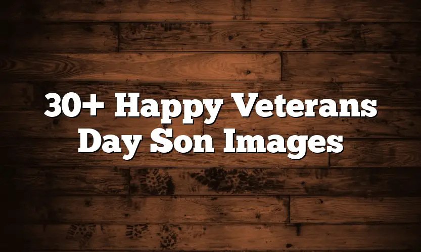 30+ Happy Veterans Day Son Images