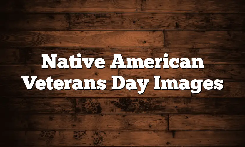 Native American Veterans Day Images