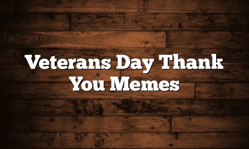 Veterans Day Thank You Memes